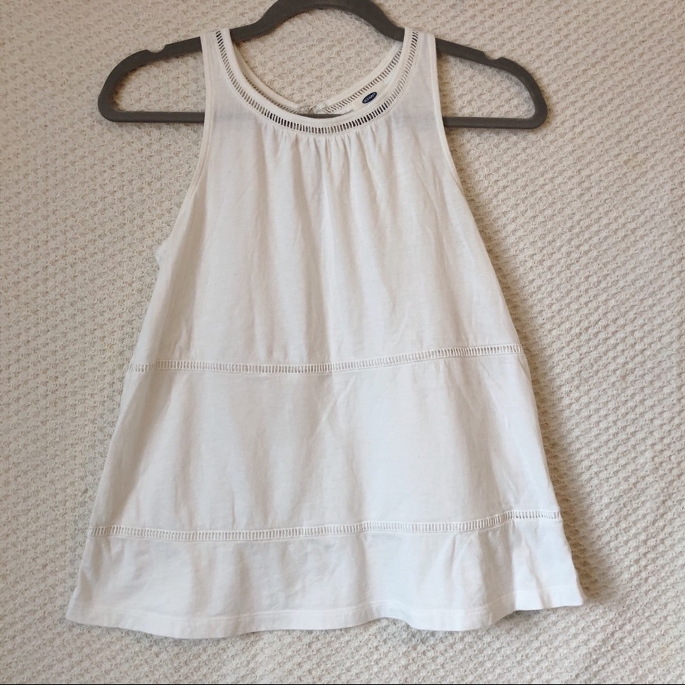 white tank top